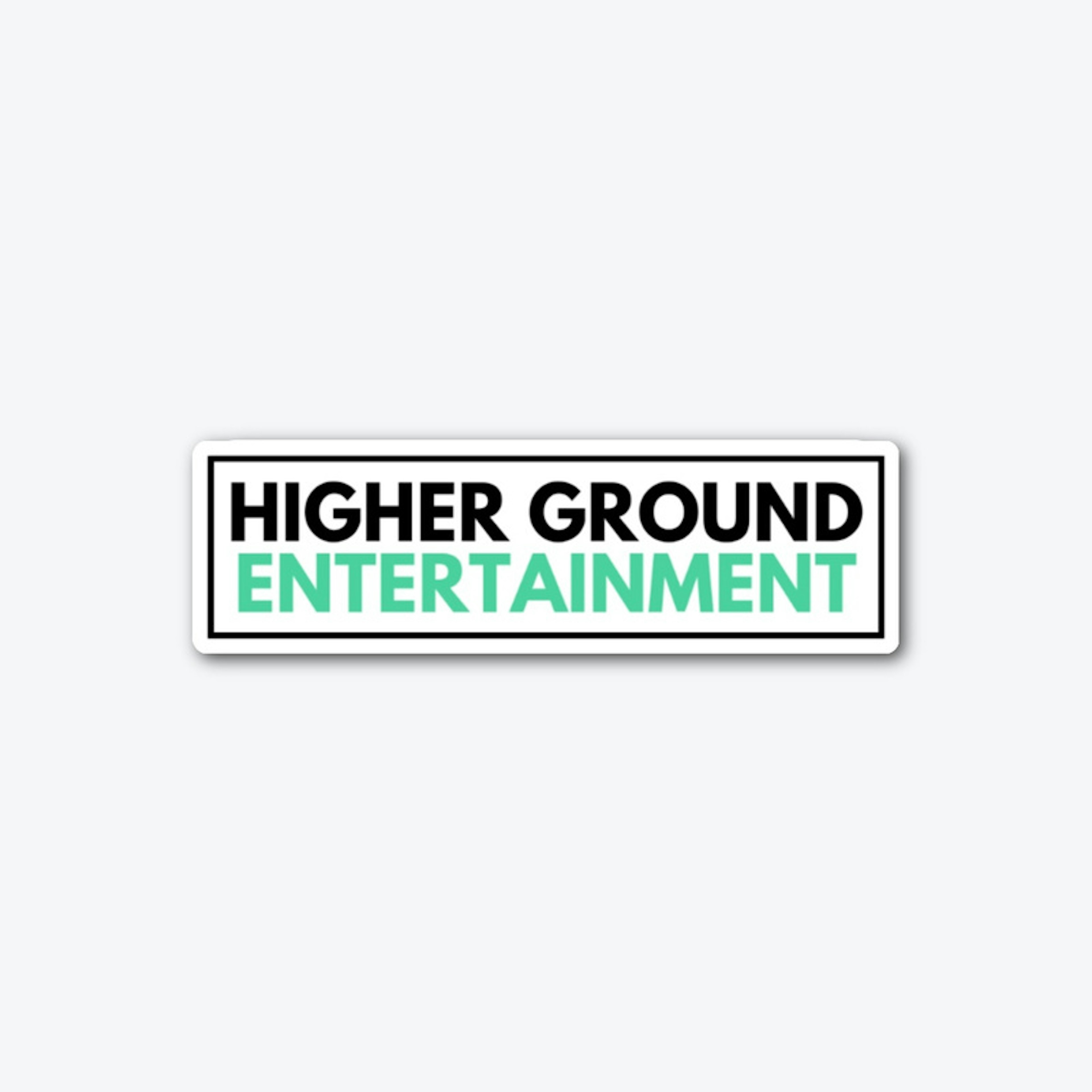 Higher Ground Sticker - Black on White